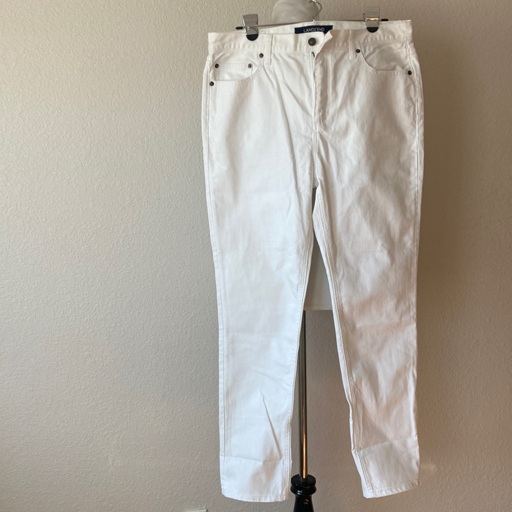 Land’s End White Jeans women Sz 12